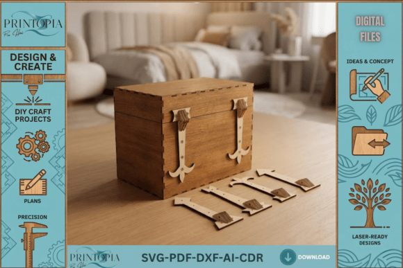 Download Wooden Hinges &amp; Box Laser Cut Templates - Wood Collection
