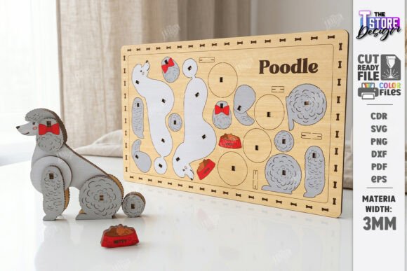 Download Wooden Dog Breed Card Puzzle Laser Cut - Wood Collection