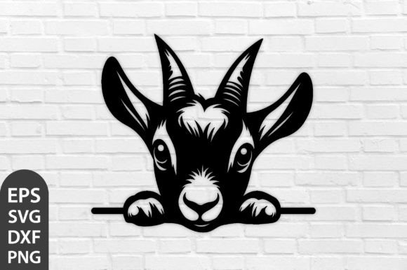 Download Peeking Goat Laser SVG Cut File DXF, PNG - Dxf Collection
