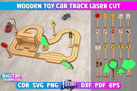 Download Wooden Toy Car Track | Racing Track |CNC - Wood Collection