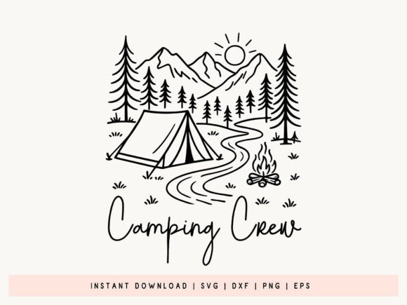 Download Camping Crew SVG, DXF, EPS, PNG Design - Dxf Collection