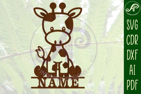 Download Giraffe Name Sign SVG Cut File - Giraffe name sign Collection