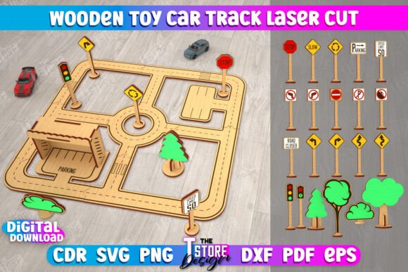 Download Wooden Toy Car Track | Racing Track |CNC - Wood Collection