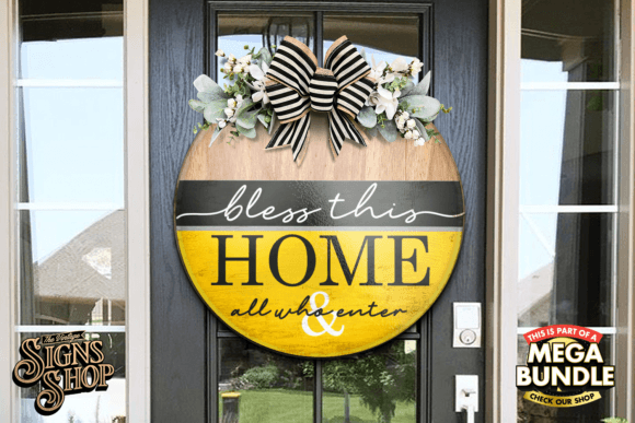 Download Bless This Home | SVG Spring Round Sign - Spring Collection