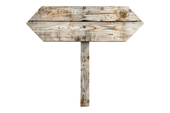 Download Wooden Vintage Sign Pointer Cut out - Wood Collection