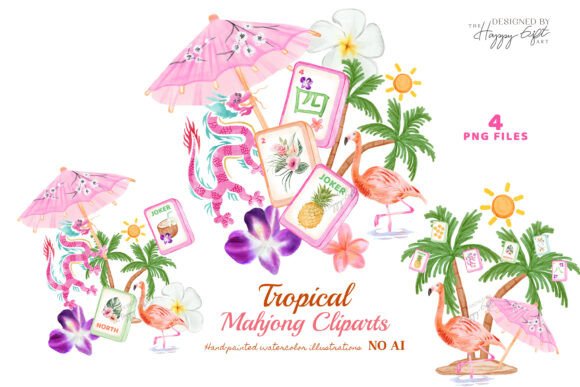 Download Tropical Mahjong Cliparts - Palm Spring - Premium Resources