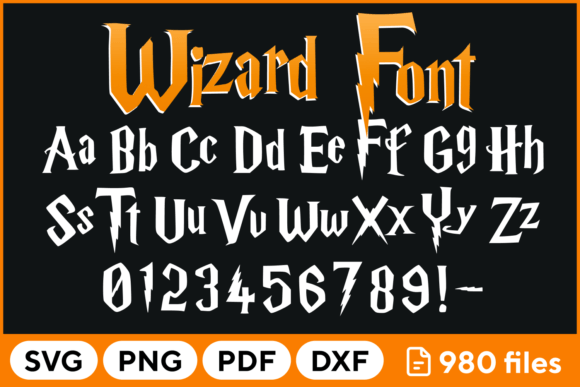 Download Wizard Font Svg Png Pdf Dxf - Dxf Collection