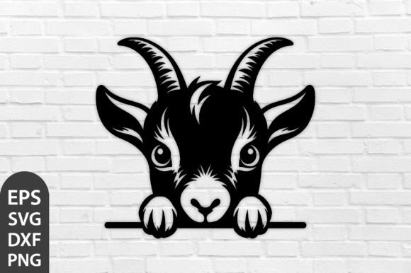 Download Peeking Goat Laser SVG Cut File DXF, PNG - Dxf Collection