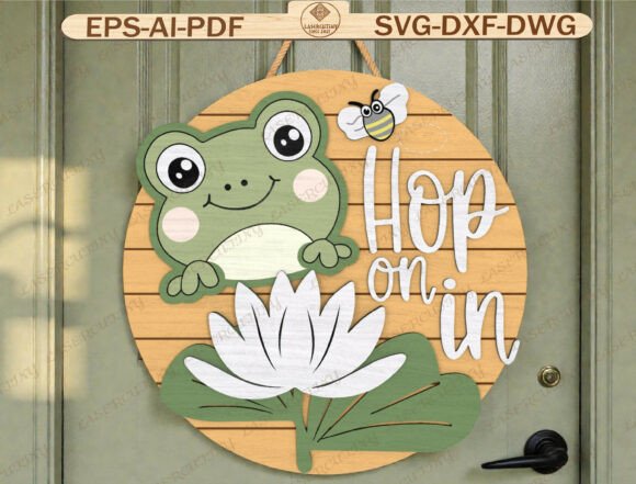 Download Spring Round Door Hanger Laser Cut File - Spring Collection