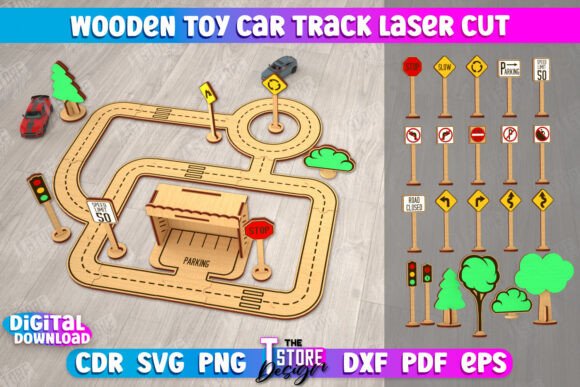 Download Wooden Toy Car Track | Racing Track |CNC - Wood Collection