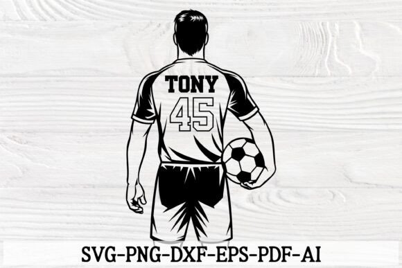 Download Custom Soccer Male Player SVG PNG DXF - Dxf Collection