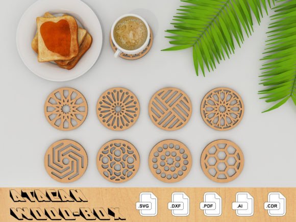 Download Wooden Drink Coasters Cut Templates 149 - Wood Collection
