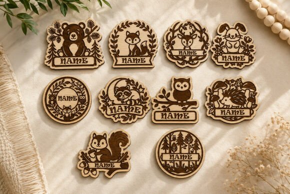 Download Laser Cut Woodland Nursery Name Signs - Wood Collection