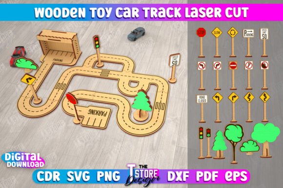 Download Wooden Toy Car Track | Racing Track |CNC - Wood Collection