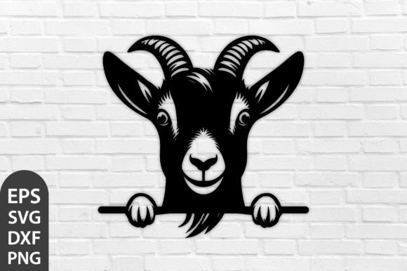 Download Peeking Goat Laser SVG Cut File DXF, PNG - Dxf Collection