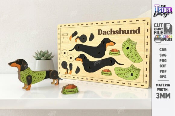 Download Wooden Dog Breed Card Puzzle Laser Cut - Wood Collection