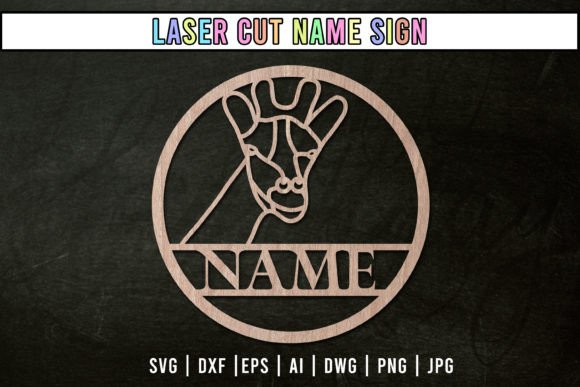 Download Giraffe Laser Cut Name Sign - Laser cut name sign Collection