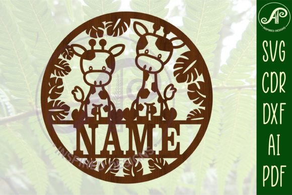 Download Giraffe Name Sign SVG Cut File - Giraffe name sign Collection