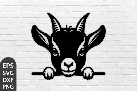 Download Peeking Goat Laser SVG Cut File DXF, PNG - Dxf Collection