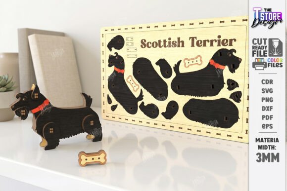 Download Wooden Dog Breed Card Puzzle Laser Cut - Wood Collection